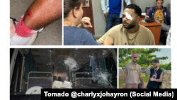 Fotos de la agresión al dúo de reguetón cubano Charly y Johayron.