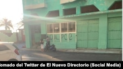Esquina de Humboldt 7, en La Habana, amanece con una pintada del END contra el Partido Comunista Cubano (Tomada del Twitter de END)