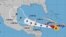 Cono de la posible trayectoria del huracán Beryl