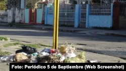 Basura acumulada en las calles de Cienfuegos