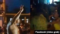 Capturas de videos posteados en redes sociales muestran la represión desatada por las autoridades cubanas contra manifestantes en Caimanera. 