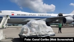 Cargamento de arroz de China donado a La Habana / Foto: Canal Caribe