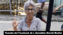 La activista Lucinda González Gómez. (Tomada del Facebook de L.González)