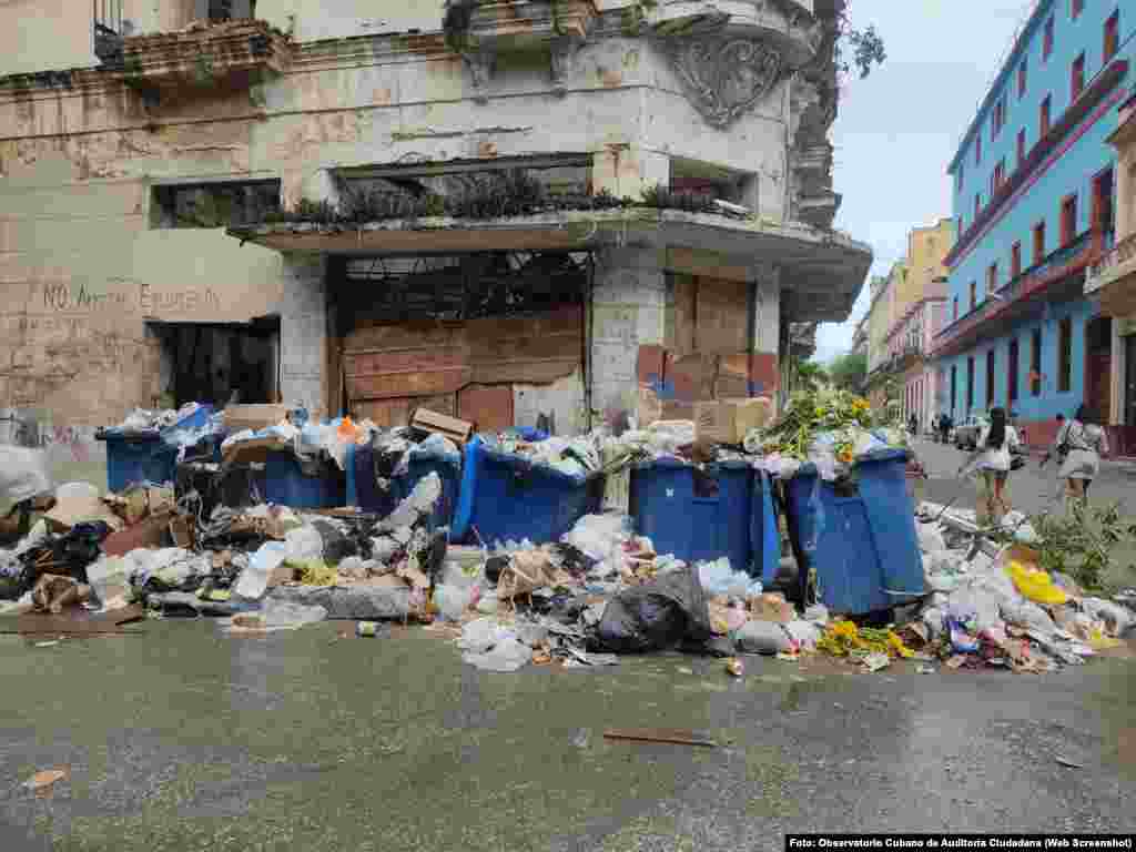 Basurero en Centro Habana / Foto: Observatorio Cubano de Auditoría Ciudadana (Informe: La Habana, capital de los desechos)