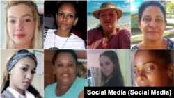 Un collage de víctimas de feminicidios en Cuba durante el 2023. (Imágenes de redes sociales).