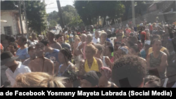 Imágenes de la protesta masiva en Santiago de Cuba el 17 de marzo de 2024. (Facebook /Yosmany Mayeta Labrada)