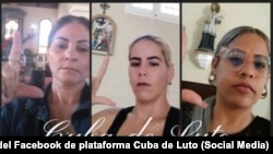 Algunos de los familiares de presos políticos del 11J integrados a Cuba de Luto.