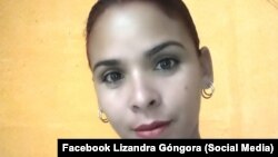 Lizandra Góngora, presa política del 11J. (Foto tomada de su Facebook)