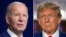 Combinación de fotos del presidente Joe Biden (izquierda) y el exmandatario Donald Trump. (AP Foto)