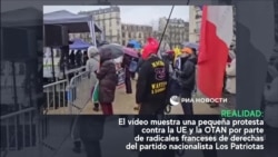 Falso: Los franceses salen a protestar después de que Macron anunciara posibilidad de enviar tropas a Ucrania 