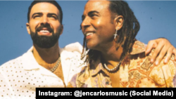 Los cantantes Jencarlos Canela (izquierda) y Yotuel (derecha) en el videoclip de la canción "Sueño". (Imagen de Instagram).