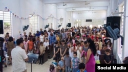 Culto en una iglesia bautista en Cuba. (Facebook/Asociación Convención Bautista de Cuba Occidental)