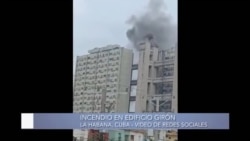 Un incendio se desató en la mañana de este sábado en el emblemático edificio Girón, en La Habana