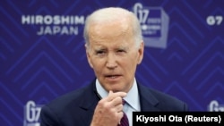 El presidente Biden habla en una conferencia de prensa en la cumbre del G7 en Hiroshima, Japón, el 21 de mayo del 2023. Kiyoshi Ota/Pool via REUTERS