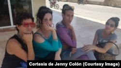 Grupo de mujeres trans que fueron agredidas en Cárdenas, Matanzas. (Cortesía de Jenny Colón)