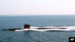 El submarino de ataque rápido estadounidense USS Helena, en una foto de archivo. 
