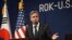 El Secretario de Estado de EEUU, Antony Blinken, habla durante una conferencia de prensa en Seúl, el 9 de noviembre de 2023. (Jung Yeon-Je/Pool vía Reuters)