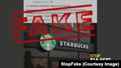 
Engañoso: La cadena de cafeterías Starbucks “planea volver a Rusia”.