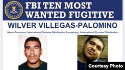 Wilver Villegas-Palomino, uno de los fugitivos más buscados por el FBI. Cartel del FBI.
