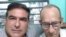 Fernando Vázquez y profesor Pedro Albert Sánchez, de izquierda a derecha (Jorge Mag Castro/plataforma X).