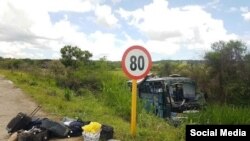 Masivo accidente en la autopista Habana-Melena. Foto tomada de Facebook/Gobierno de La Habana. Foto: Yaremi Madero.