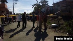Investigación en el lugar donde fue hallado sin vida un menor de 3 años de edad, en Guanabacoa. (Foto: Facebook/Habana Noticias)