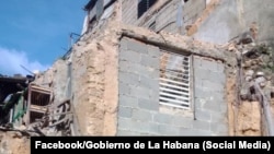 El derrumbe ocurrió en San Isidro No. 178, entre Compostela y Habana. (Facebook/Gobierno de La Habana)