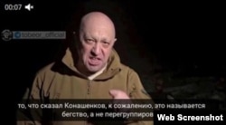 Yevgeni Prigozhin: «Lo que dijo Konashenkov, lamentablemente, es una huida, no una reagrupación».