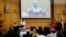 El expresidente de Polonia, Lech Walesa, en una conferencia en la Universidad Internacional de la Florida. 