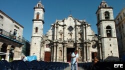 Plaza de la Catedral de La Habana, Cuba.
