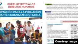 Informe de la Presidencia de Costa Rica sobre cubanos.