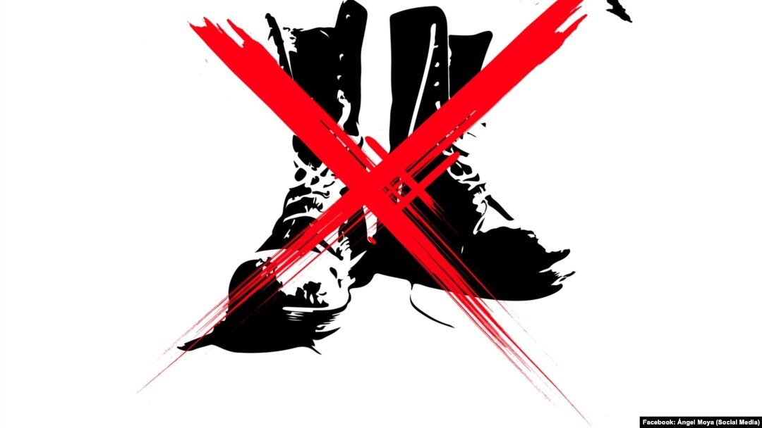 Detalle de la ilustración del artista Julio Llópiz para la iniciativa #NoAlServicioMilitarObligatorio.