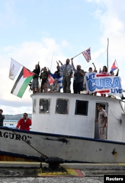 El Convoy Nuestra América el 24 de marzo de 2026. REUTERS/Norlys Perez