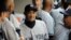 El ex jugador de los Yankees Ichiro Suzuki (c).
