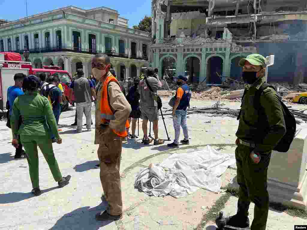 Explosión en el hotel Saratoga de La Habana.
