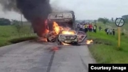 Accidente deja dos fallecidos y siete lesionados en la Carretera Central de Cuba