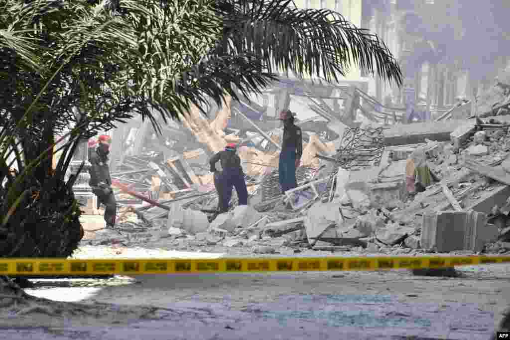Explosión en el hotel Saratoga de La Habana.