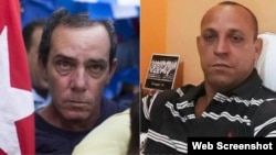 Combinación de fotografías de Lázaro Yuri Valle Roca y Jorge Bello Domínguez, periodistas independientes cubanos encarcelados en el Combinado del Este.