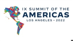 ARCHIVO - Logo de la próxima Cumbre de las Américas en la ciudad de Los Ángeles, California, EEUU.