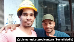 Luis Manuel Otero Alcántara (izq.) y Maykel Osorbo.