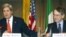 El secretario de Estado estadounidense, John Kerry, en rueda de prensa junto al ministro de Exteriores italiano, Giulio Terzi
