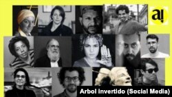 Collage de las fotos de los artistas más relevantes seleccionados por la revista Arbol invertido (Facebook Árbol Invertido).