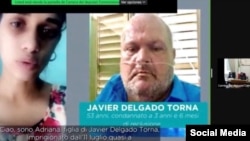 Adriana Delgado (I) y su padre, el perso político del 11J Javier Delgado Torna (D)