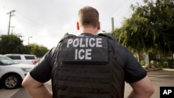 Un agente de Inmigración y Protección de Fronteras (ICE) durante una operación. (Foto de archivo: AP/Gregory Bull)