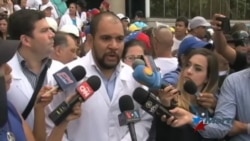 Trabajadores de la salud protestan en las calles venezolanas por déficit de medicamentos