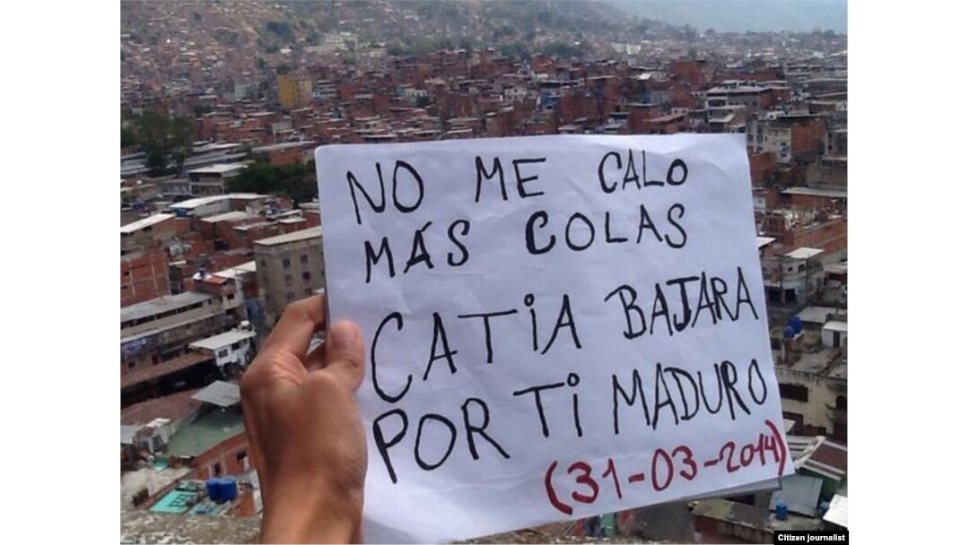 En Caracas no sólo protesta la clase media. También la clase baja y muy baja del sector de Catia.