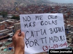 En Caracas no sólo protesta la clase media. También la clase baja y muy baja del sector de Catia.