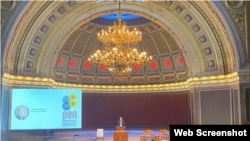 Vista del 88 Congreso del Pen Internacional de Escritores, celebrado en la Universidad de Uppsala, Suecia,.