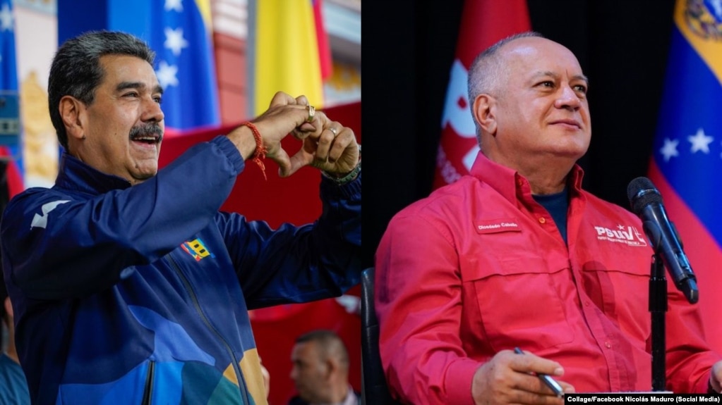 Nicolás Maduro y Diosdado Cabello, señalados por EEUU como líderes del Cártel de los Soles, Organización Terrorista Extranjera. 