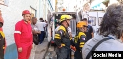 El derrumbe ocurrió en la calle Sol, No. 466, entre Egido y Villegas, en La Habana Vieja. (Foto: Facebook CAM)